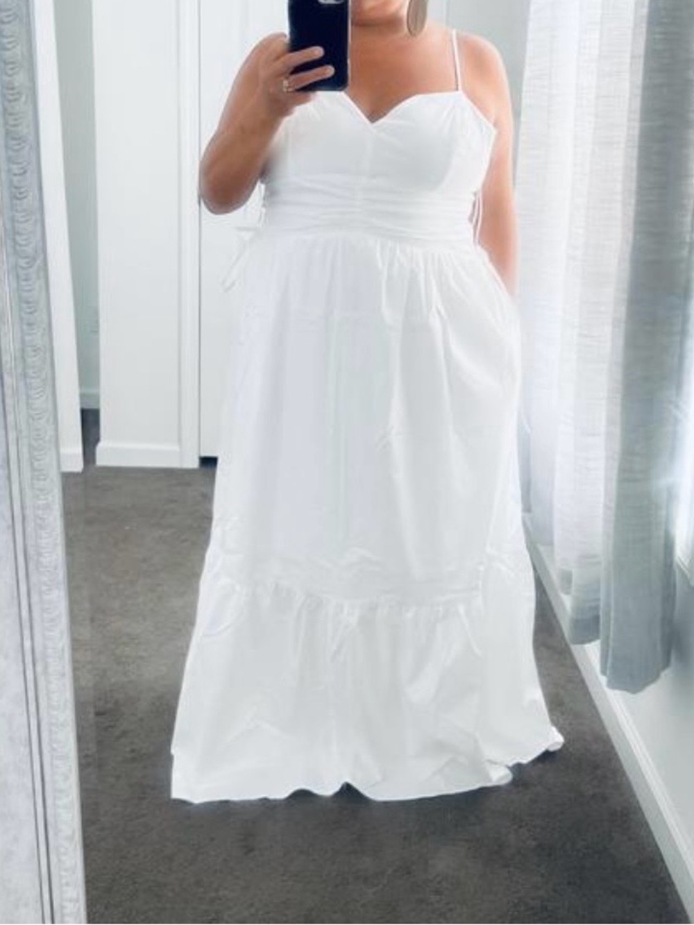 Express White Spaghetti Strap Maxi Dress